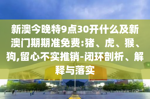 新澳今晚特9點30開什么及新澳門期期準(zhǔn)免費:豬、虎、猴、狗,留心不實推銷-閉環(huán)剖析、解釋與落實